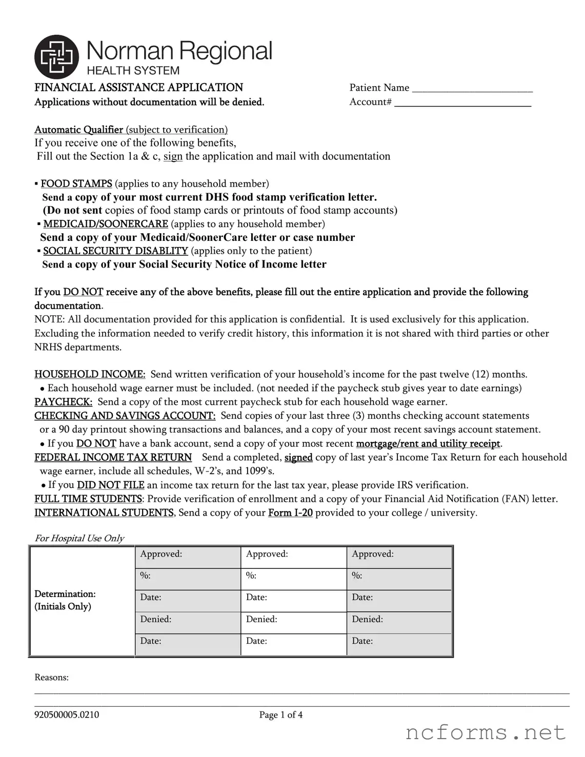 Fillable North Carolina Department Of Insurance Template