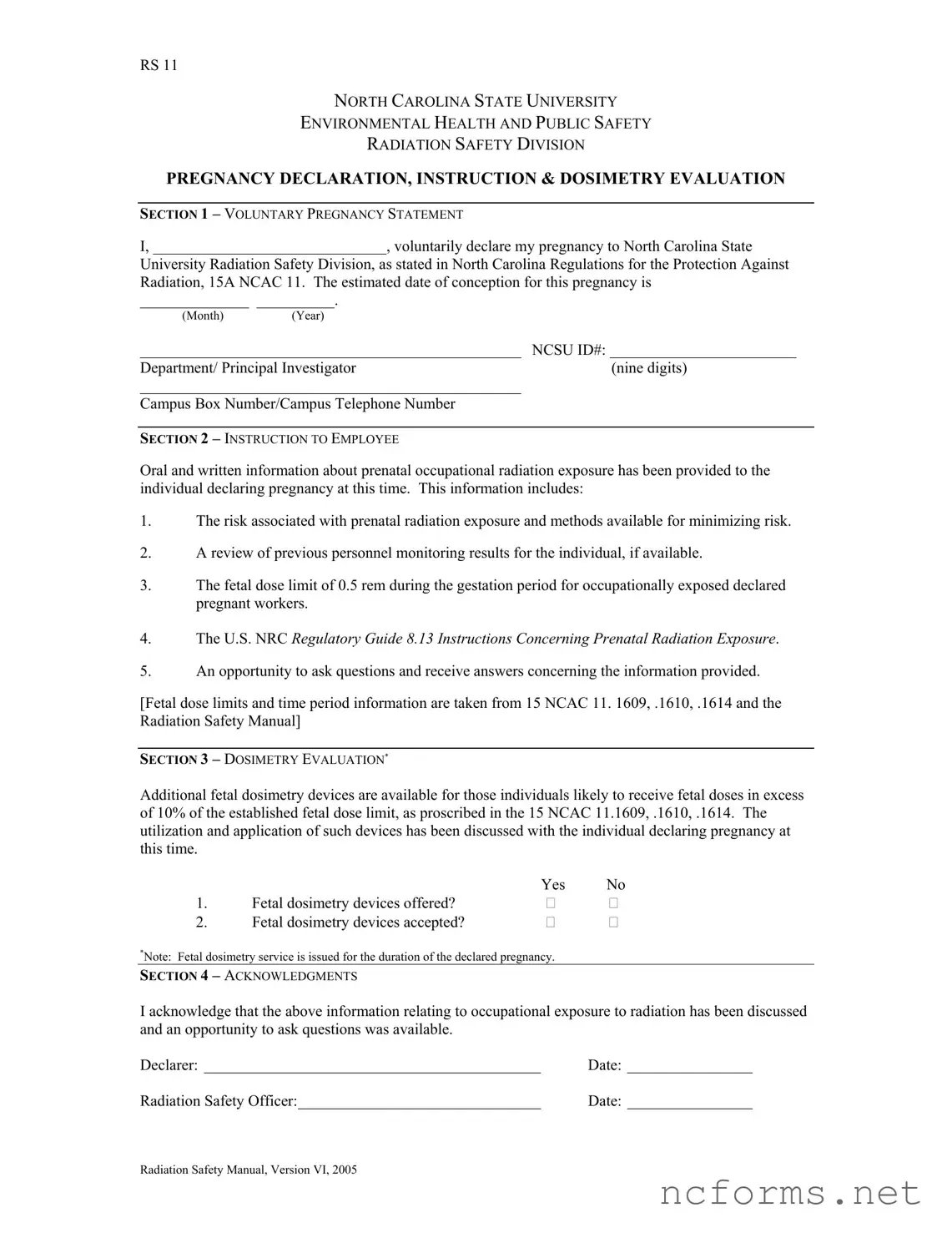 Fillable North Carolina Rs 11 Template