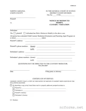 Fillable North Carolina 24 Template